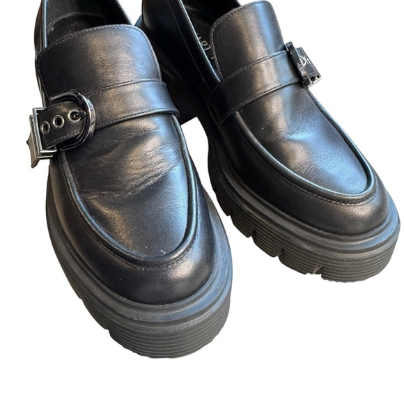 Stuart Weitzman Black Maverick SoHo loafers Chunky Platform 6 - Picture 6 of 12